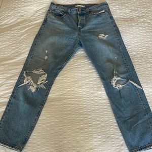 Levi Wedgie Ripped Jeans